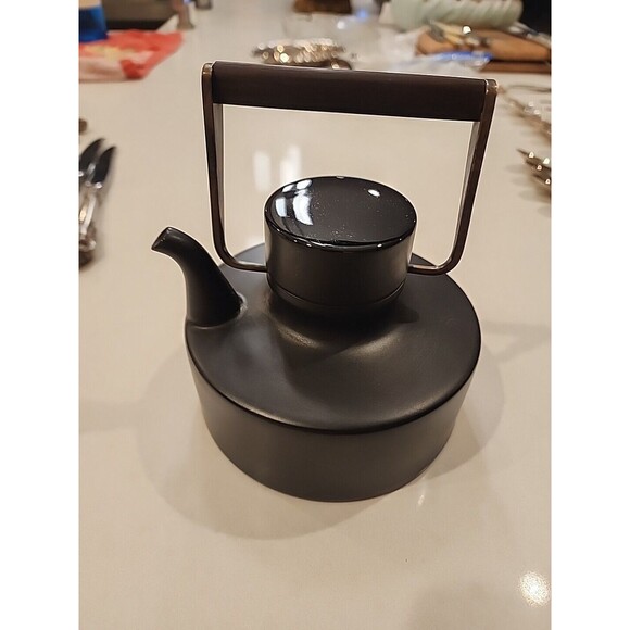 Mid Century Modern Rosenthal Tapio Wirkkala Black Matte Teapot - Picture 4 of 8